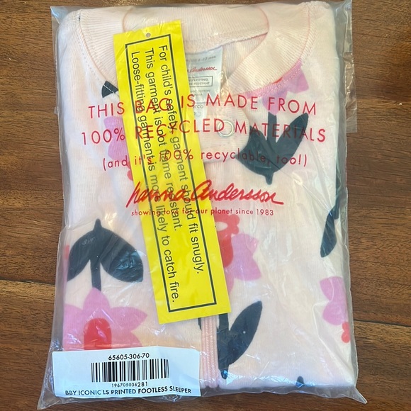 Hanna Andersson Printed Footless Sleeper NWT - Picture 1 of 4